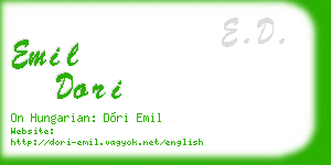 emil dori business card